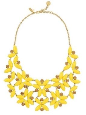 kate spade Yellow Floral Bib Necklace